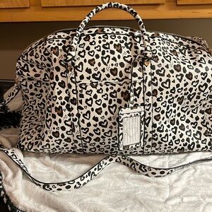 NEW without tags  Betsey Johnson Leopard Weekender Duffle Bag